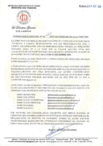 DGI : échéance fiscale pour les déclarations de novembre fixée au 15 décembre 2025