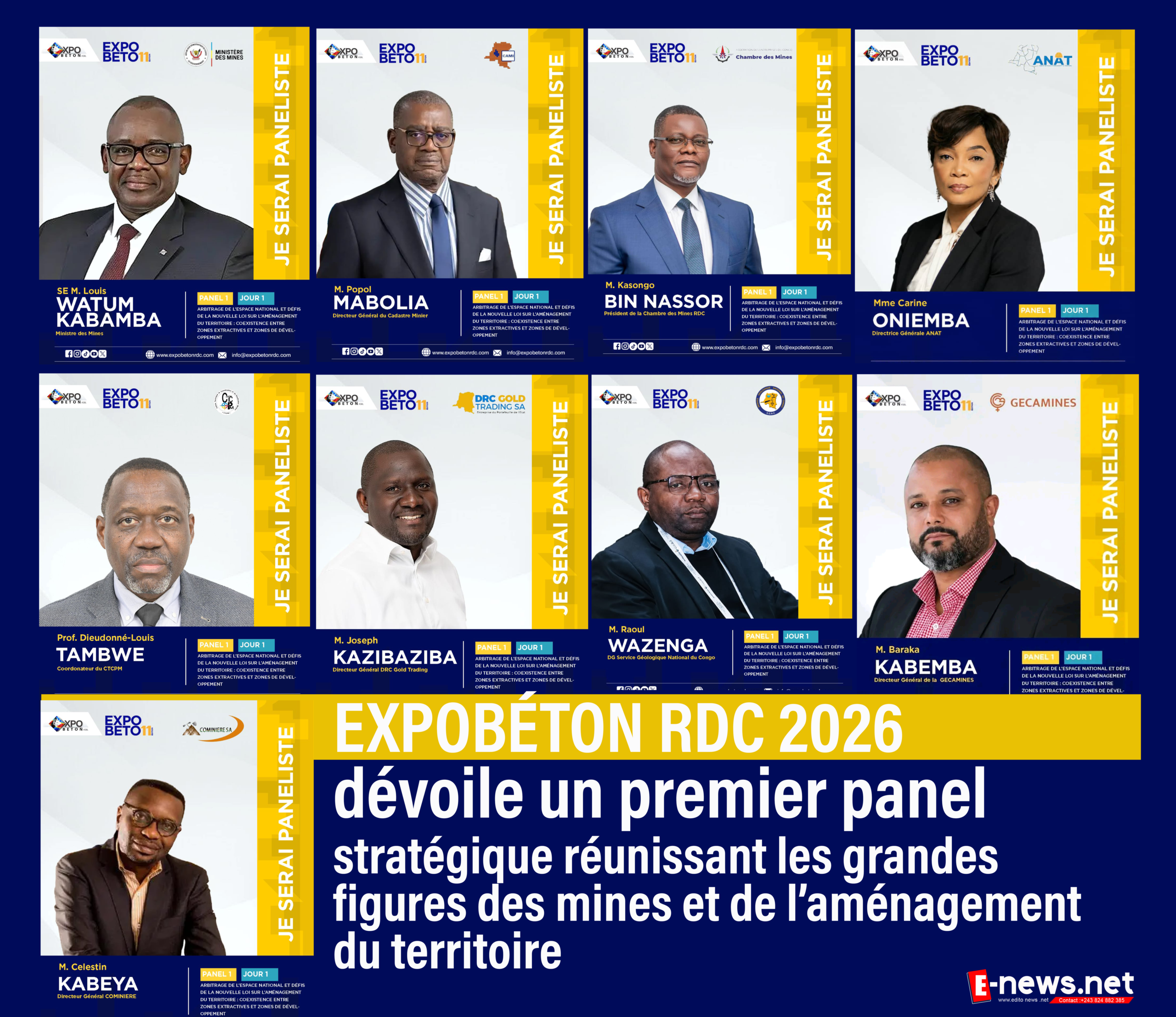 Expobéton Rdc 2026 dévoile un premier panel stratégique réunissant les grandes figures des mines et de l’aménagement du territoire